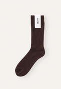 Ribbed socks, Dark brown, webstill
