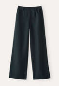 Wide & straight leg trousers, Dark petrol, webstill