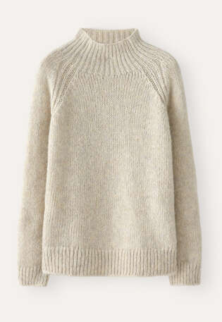 Funnel-neck sweater, Natural stone, webstill