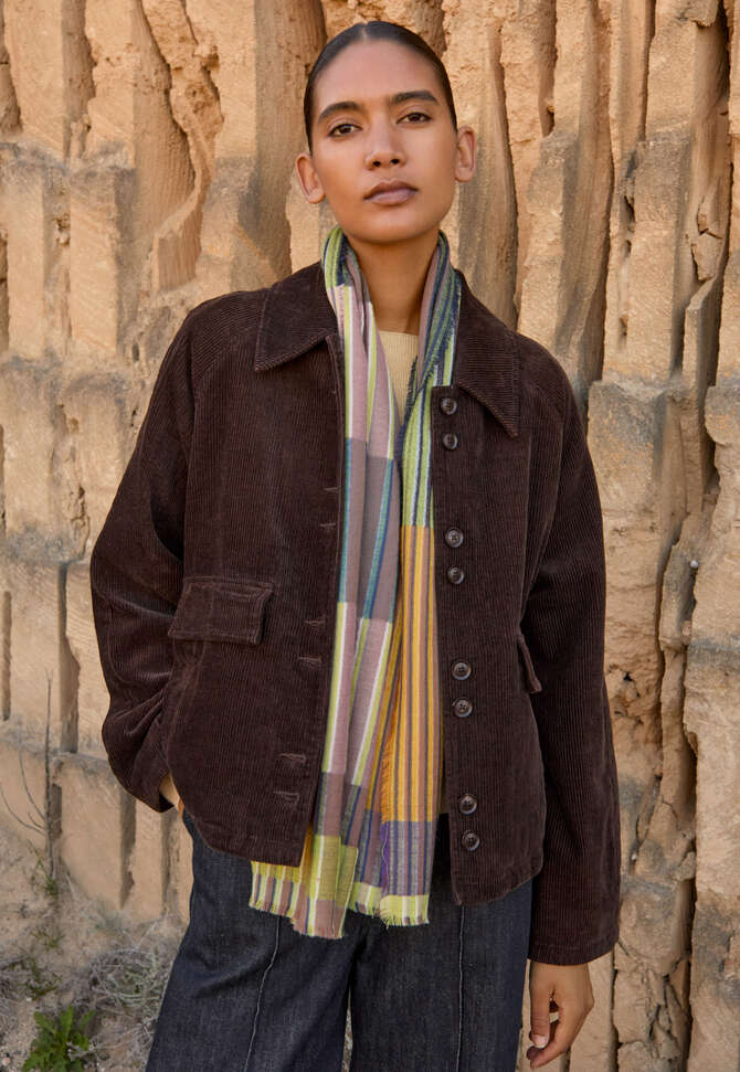 Striped scarf, Mauve mint, completeTheLook