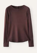 Ribbed long-sleeve top, Port, webstill