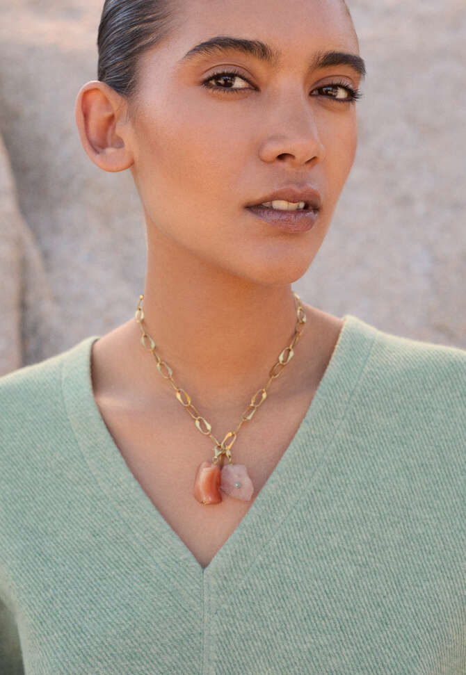 Chain necklace, Gold, completeTheLook