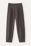 Cropped pleated trousers, Grey coffee, webstill