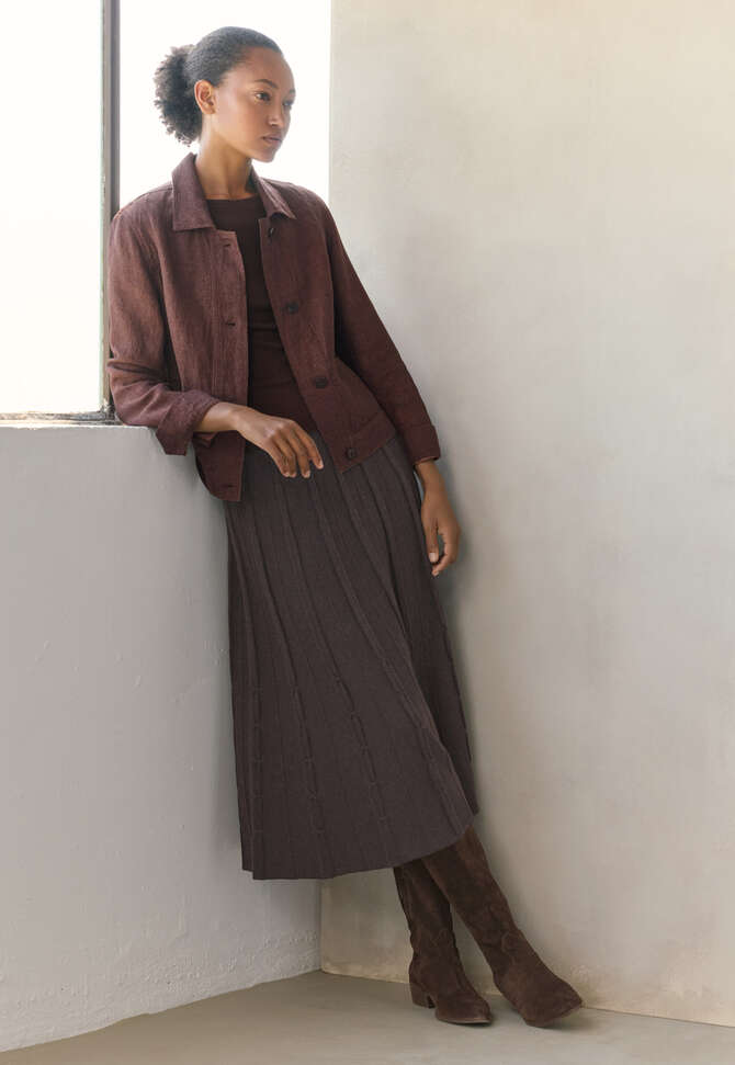Boxy jacket, Blush brown, completeTheLook