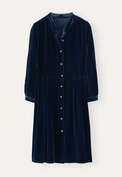 Pleat-waist dress, Ink, webstill