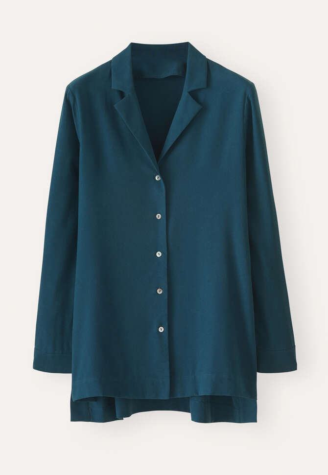 revere-style collar shirt, Dark teal, completeTheLook