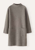 Patch-pocket dress, Taupe brown, webstill