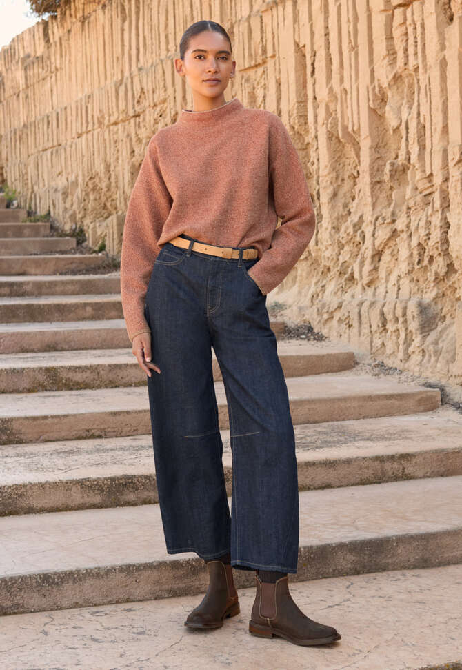 Barrel-leg jeans, Rinse wash Petite, completeTheLook