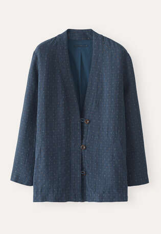 Cross-pattern jacket, Dark petrol, webstill