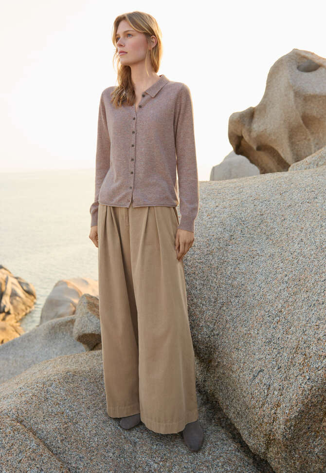 Button-through sweater, Lavender mauve, completeTheLook