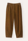 Cropped tapered-leg trousers, Tobacco, webstill
