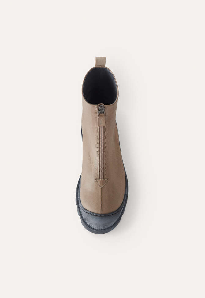 Zip-front boots, Taupe, completeTheLook