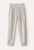 Cropped pleated trousers, Ice grey, webstill