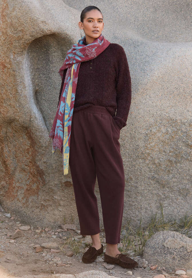 Button-neck sweater, Claret, completeTheLook