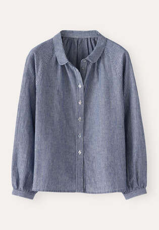 Striped blouse, Navy white, webstill