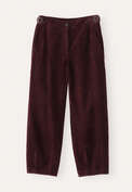 Cropped tapered-leg trousers, Damson, webstill
