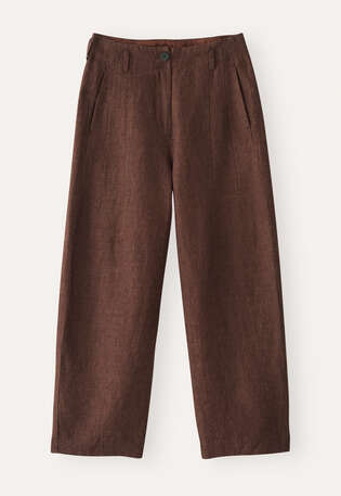Barrel-leg trousers, Blush brown, webstill