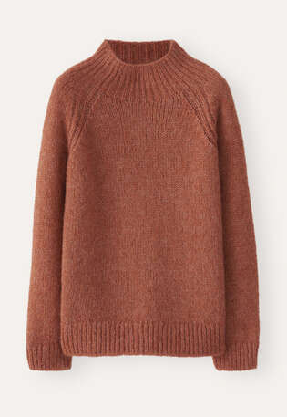 Funnel-neck sweater, Copper orange, webstill