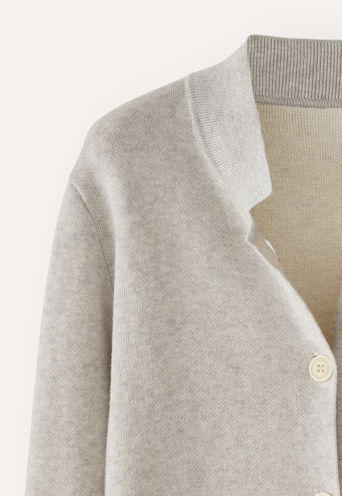 Double-knit jacket, Grey cream, completeTheLook