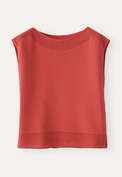 Crochet-stitch sweater, Red coral, webstill