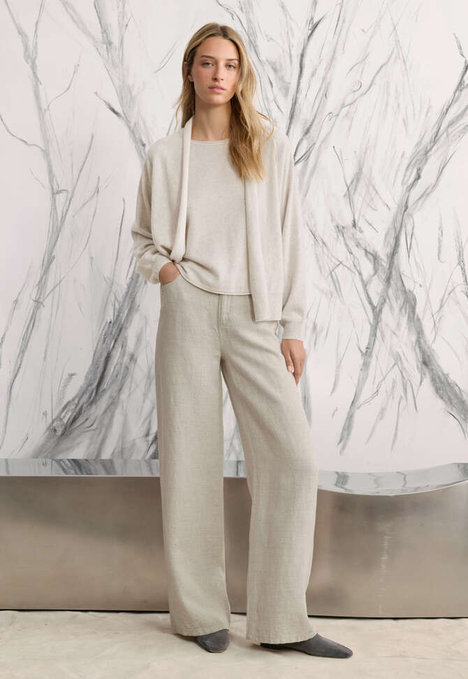 Dolman shawl-collar cardigan, Grey pearl, completeTheLook