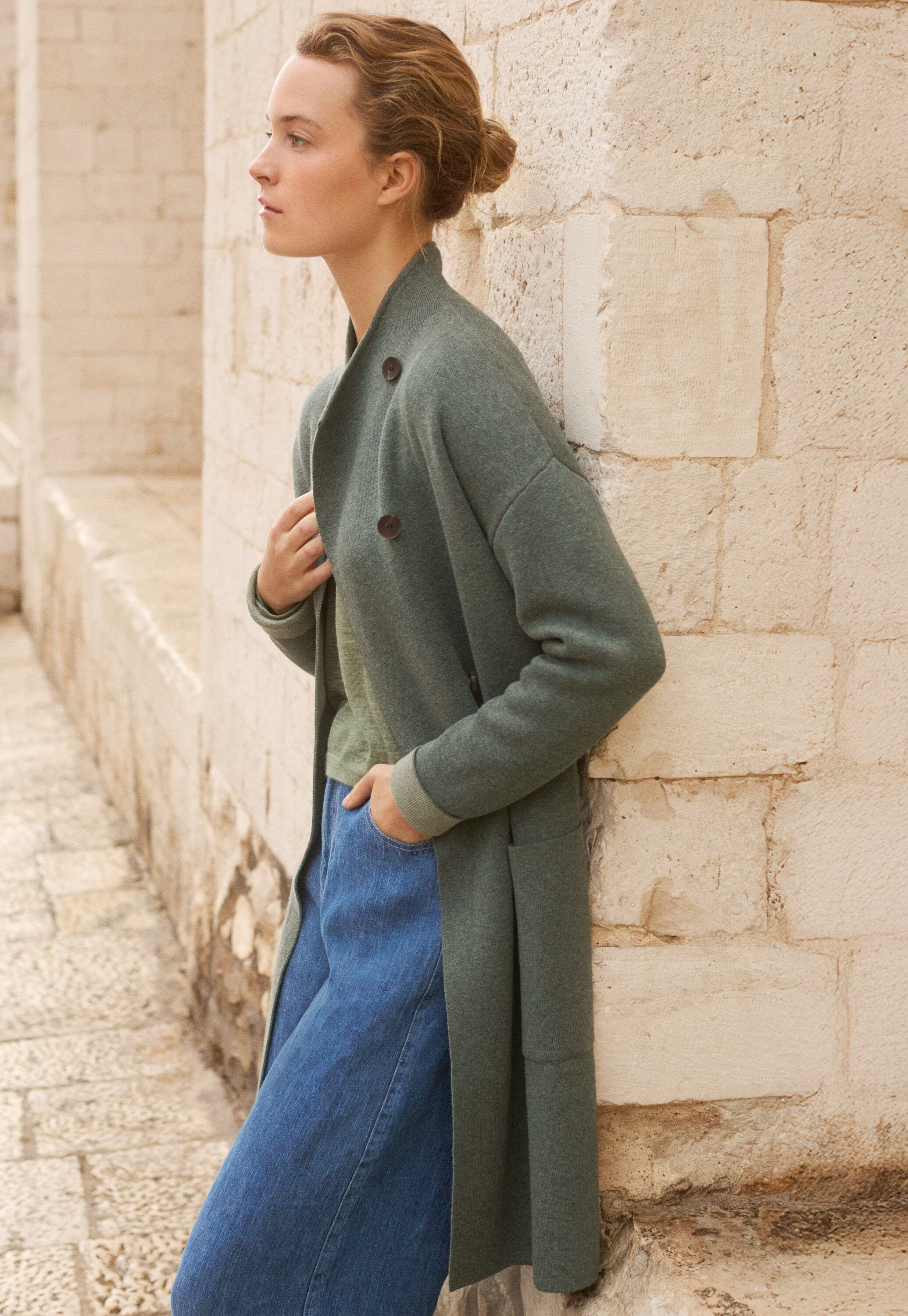 Hand-knitted cardigan