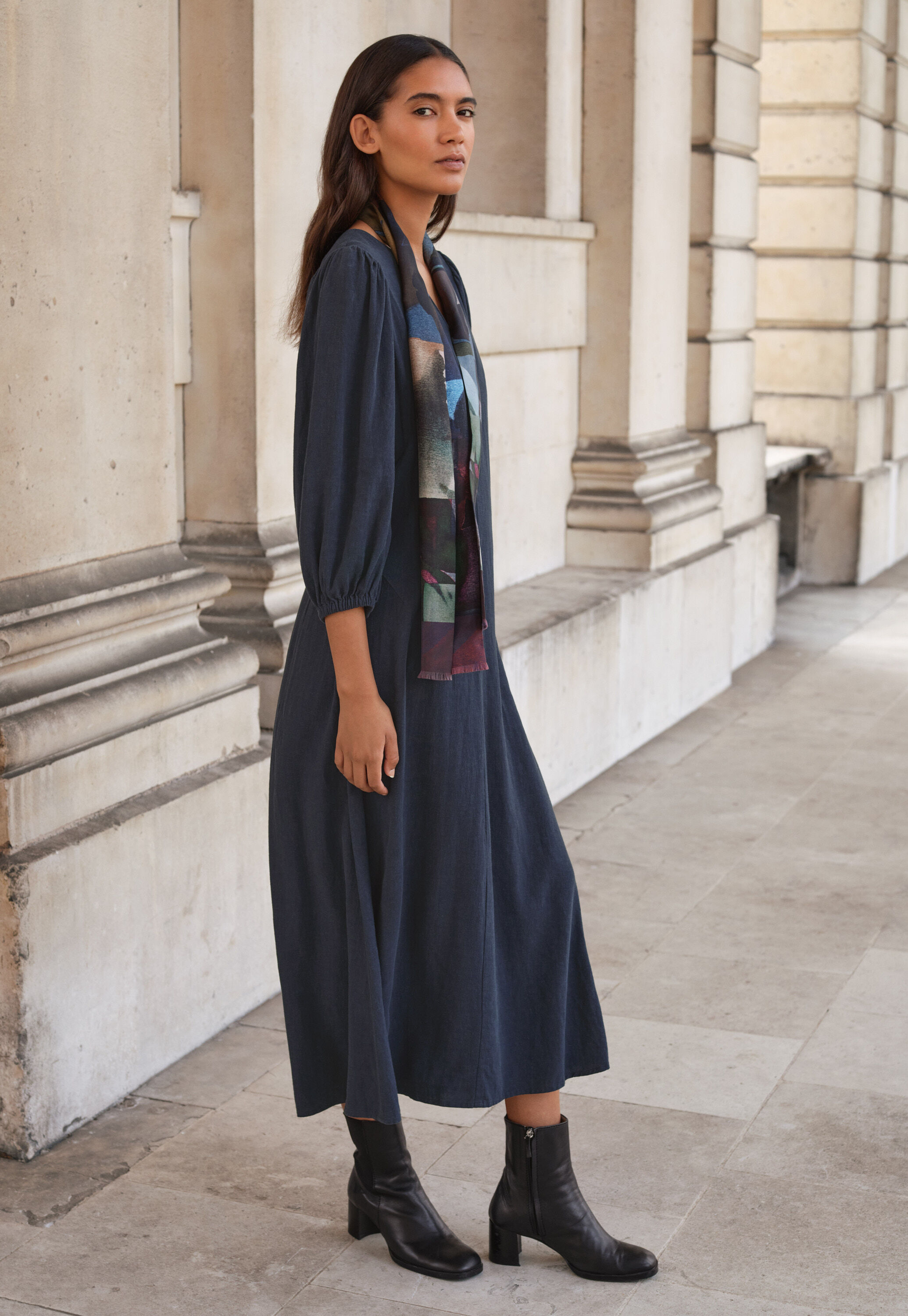 Long printed scarf