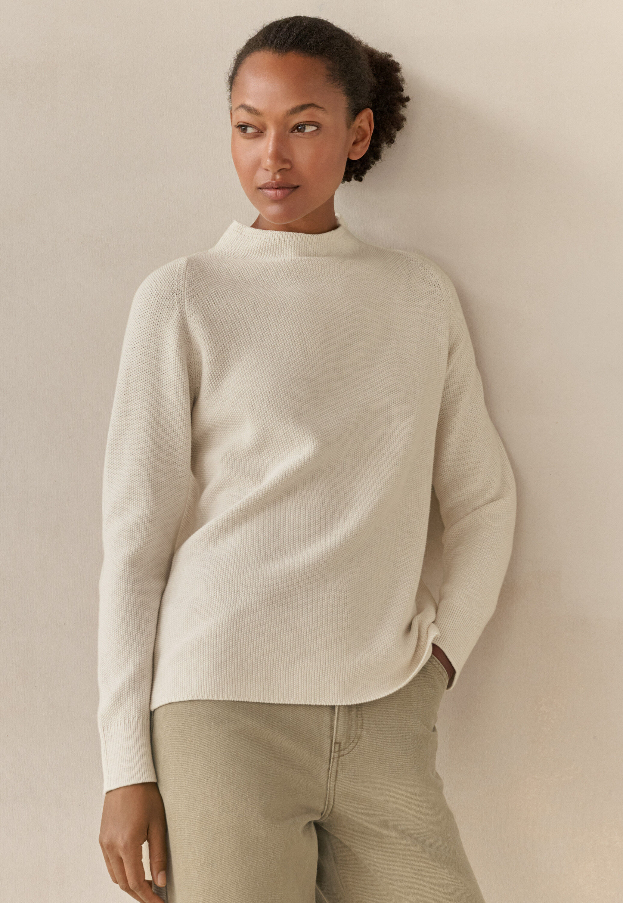 Funnel-neck sweater