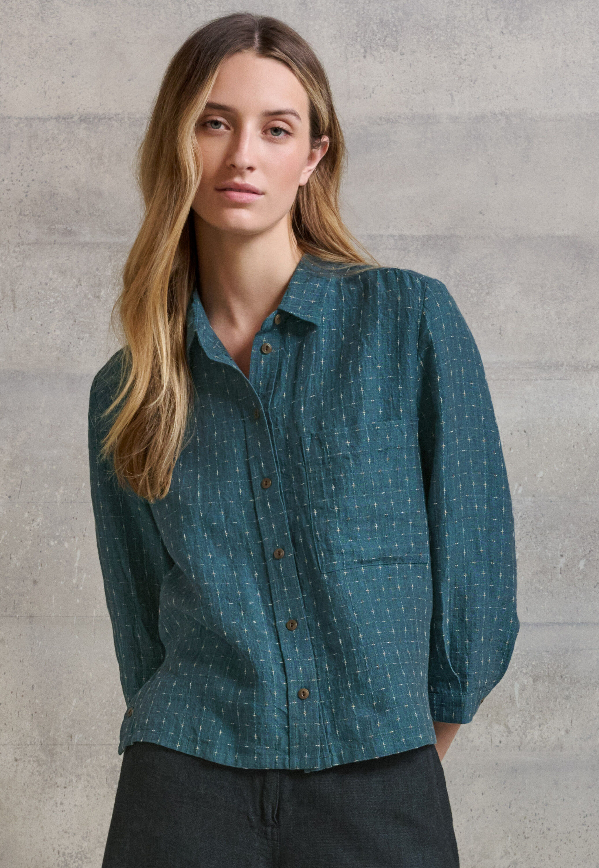 Cross-weave shirt