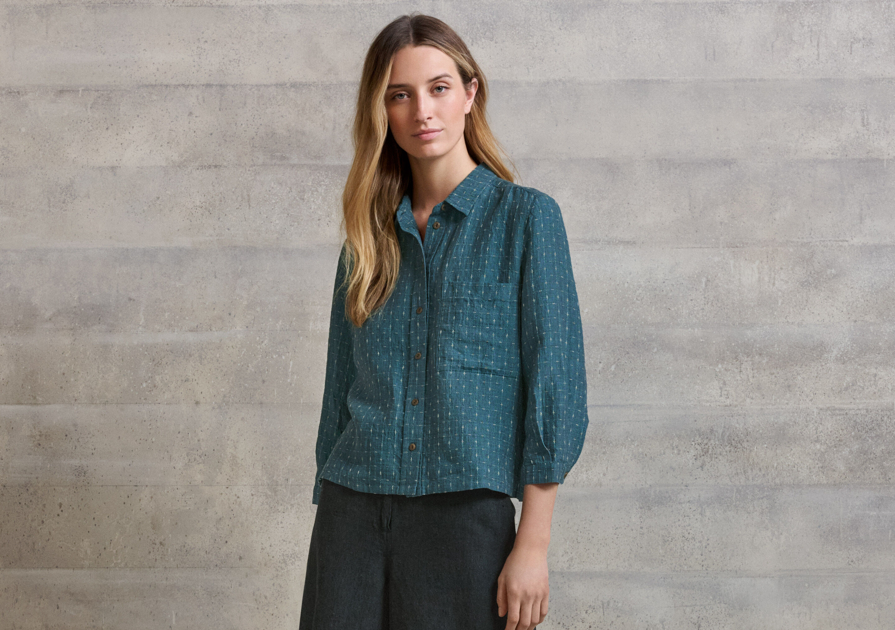 Cross-weave shirt