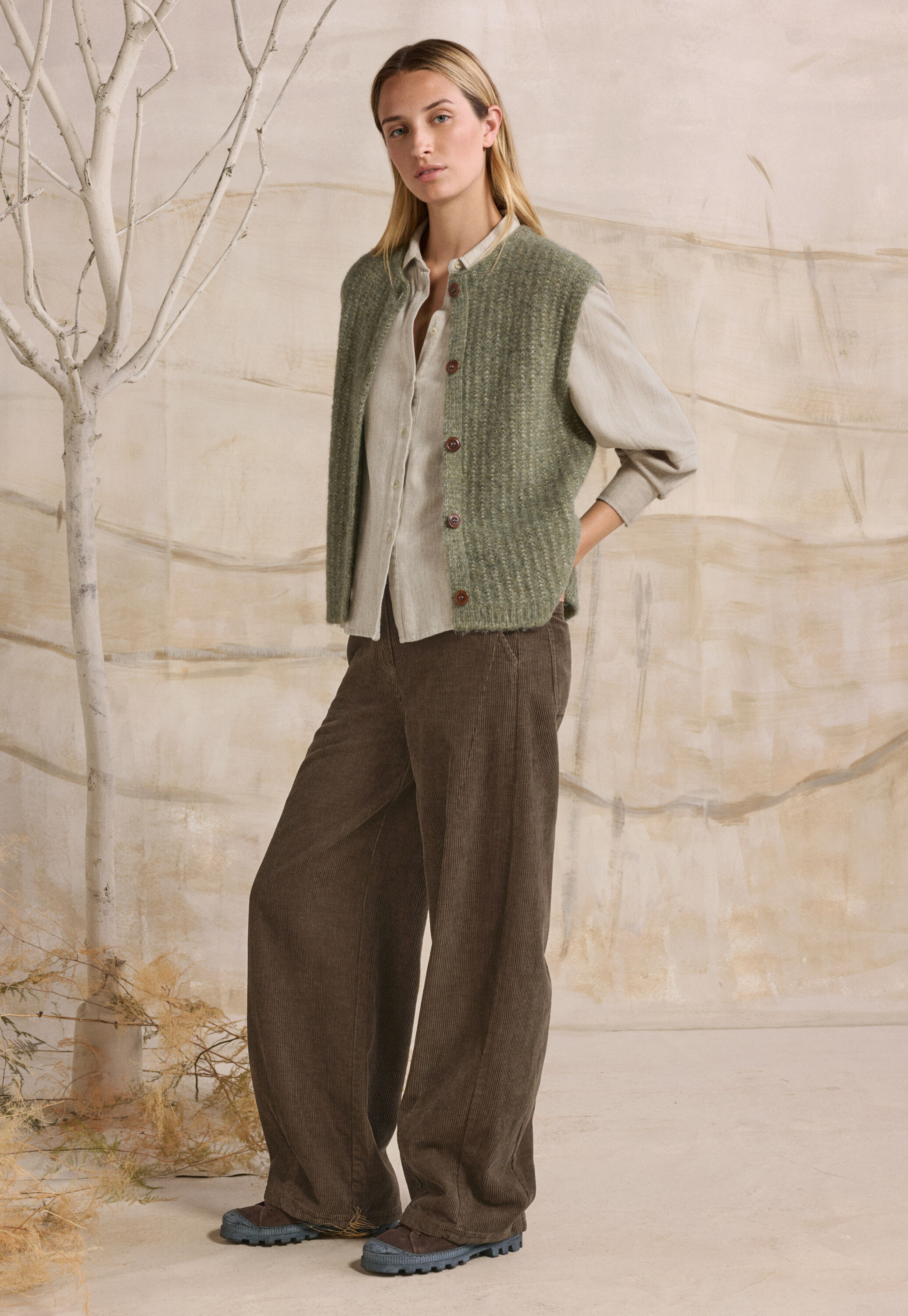 Hemp cotton & yak cord trousers