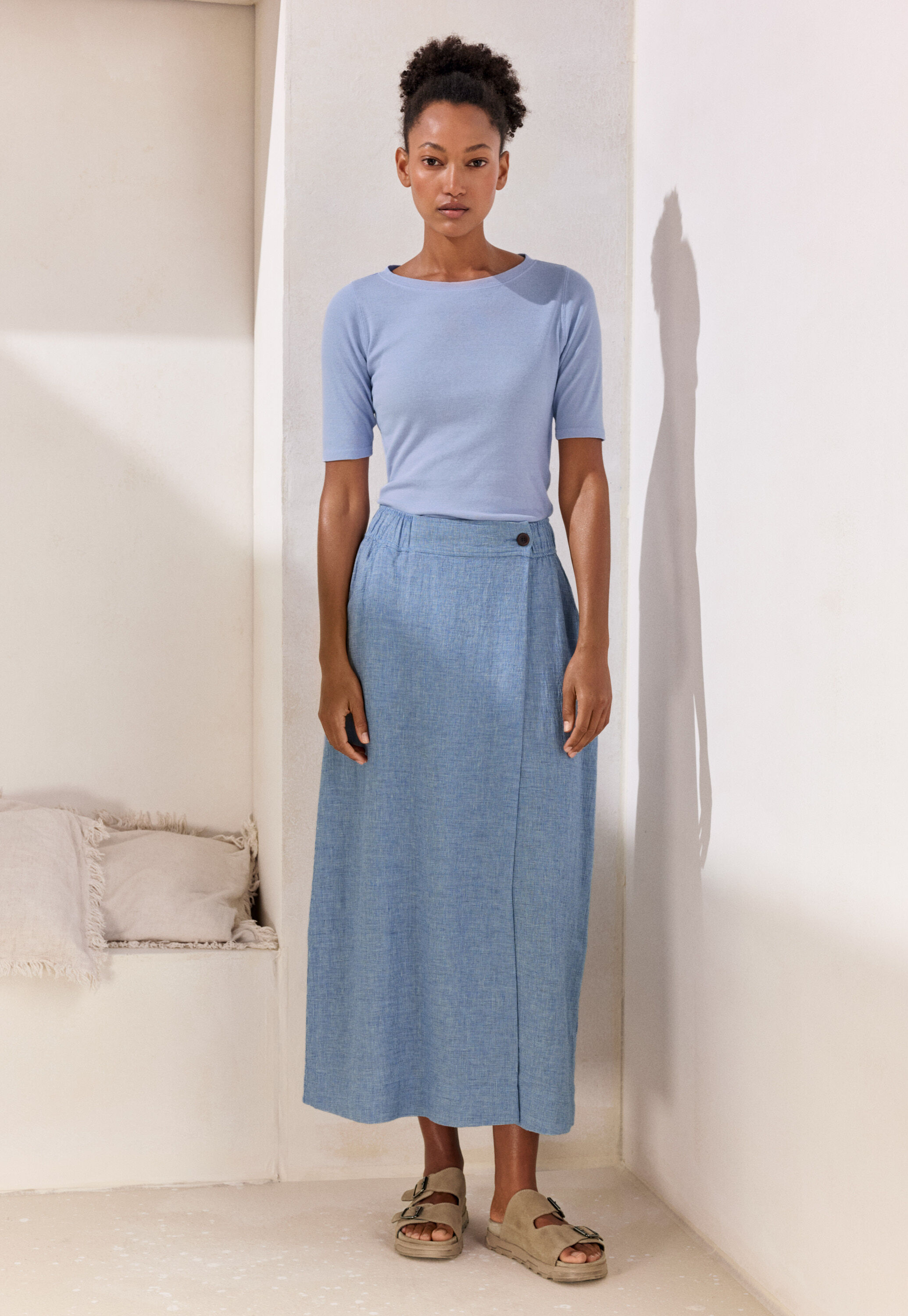 Ribbed jersey top
