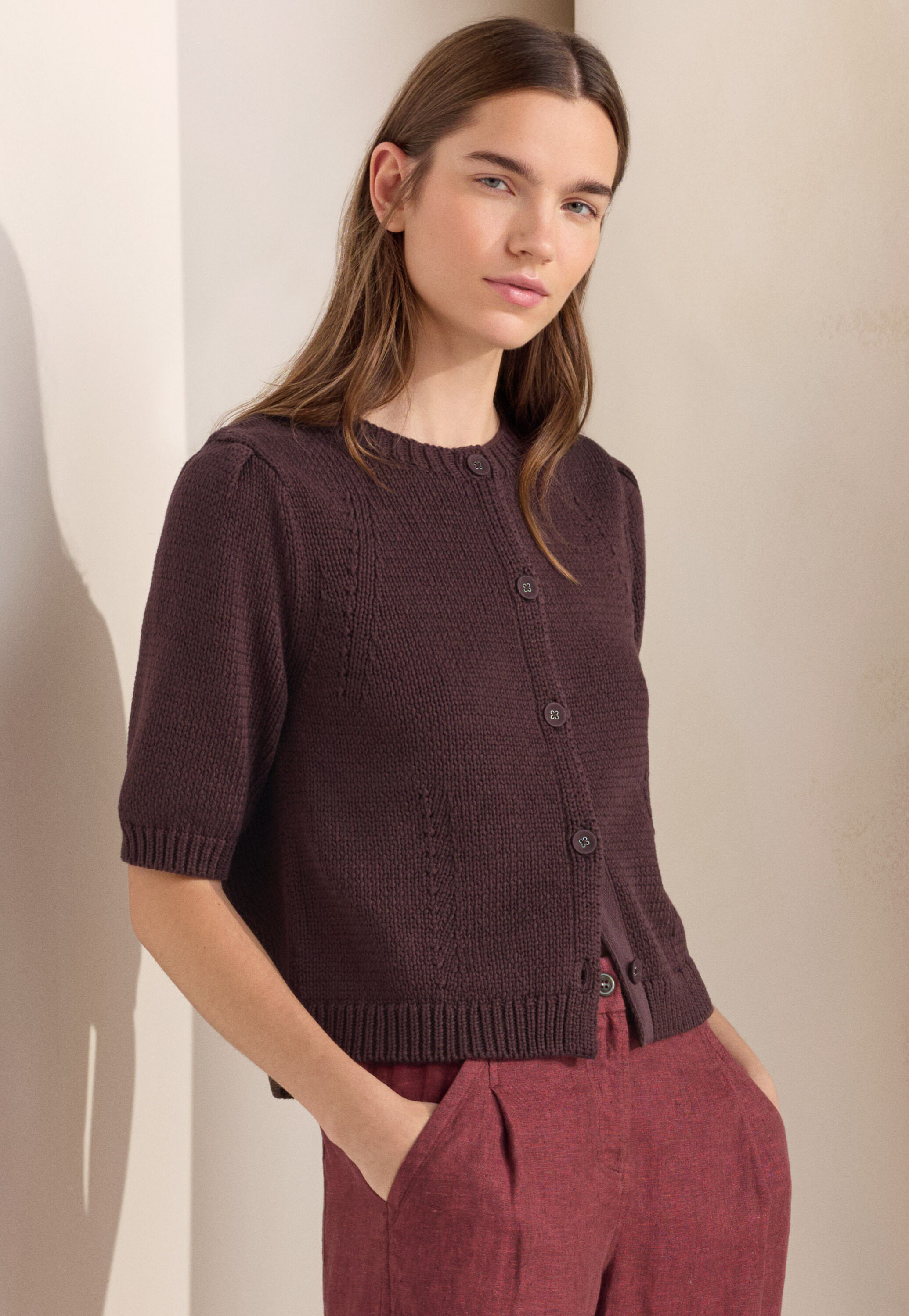 Hand-knitted cardigan