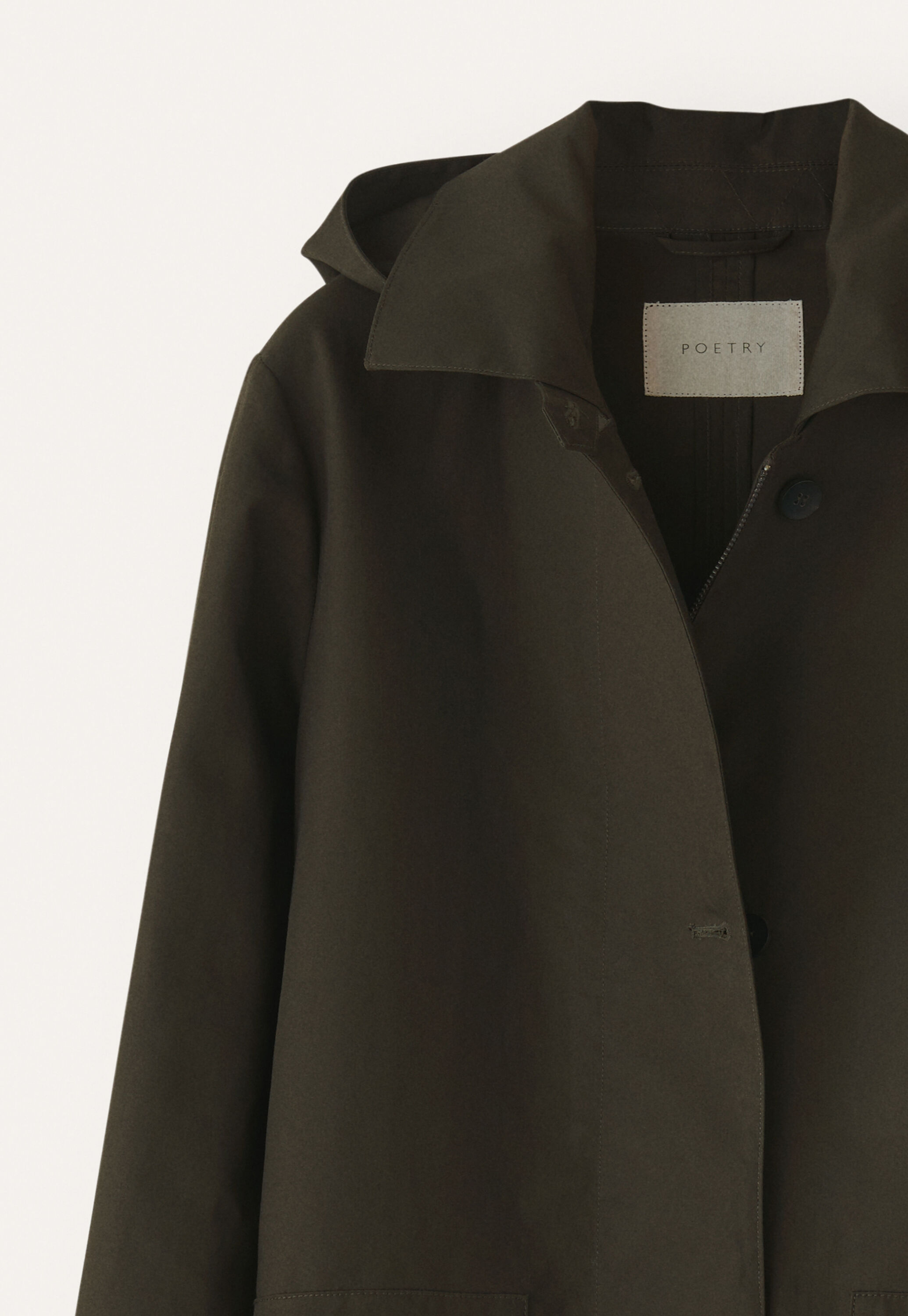 Hooded trench coat