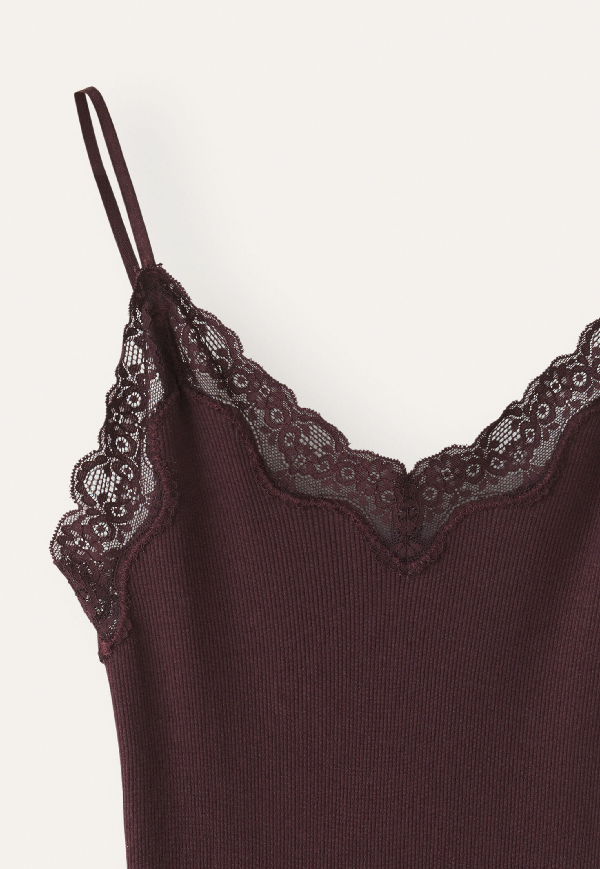 Lace-trim vest