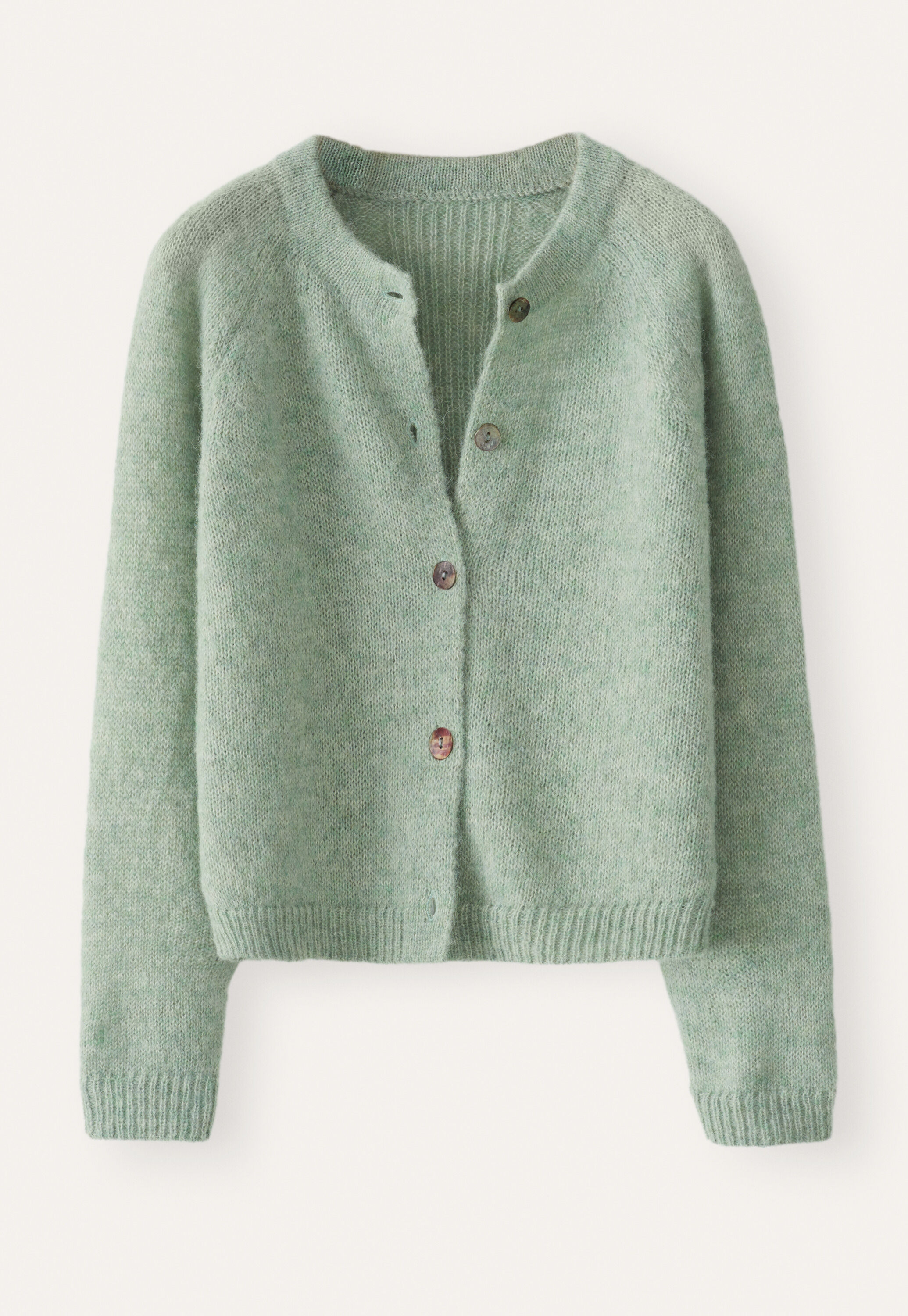 Raglan-sleeve cardigan