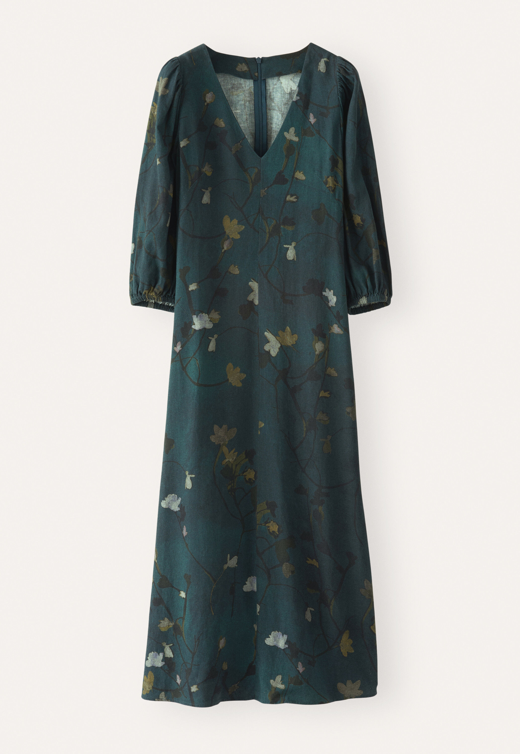 Printed dress, Dark petrol, large